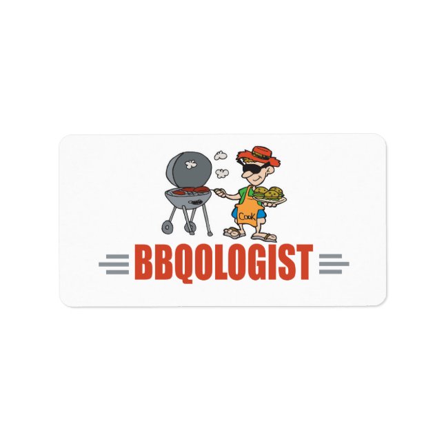 Funny BBQ Adressetikett (Framsidan)