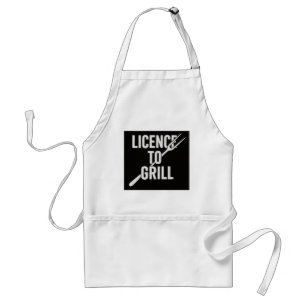 Funny BBQ Apron - Licens till Grill Förkläde