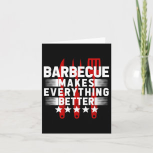 Funny Bbq Barbecue Grill Grilling Joke SmoSmoking Kort