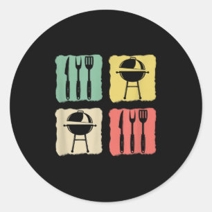 Funny Bbq Barbecue Grill Grilling Joke SmoSmoking Runt Klistermärke