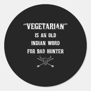 Funny Bbq Barbecue Vegetarian Indian Ord Bad Hunt Runt Klistermärke