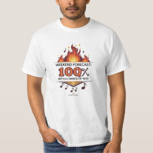 Funny BBQ & Beer T-Shirt för manar   Helg Grill