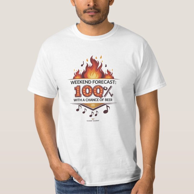 Funny BBQ & Beer T-Shirt för manar | Helg Grill (Framsida)