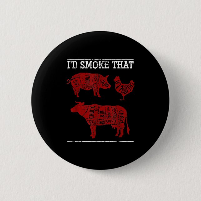 Funny Bbq Chef Gift Barbecue Knapp (Framsida)