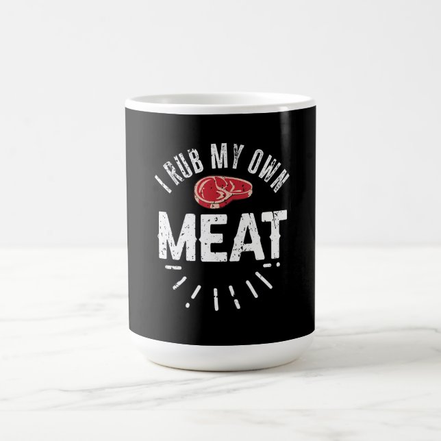 Funny BBQ Chef Joke Gift Rub Min egen Kött Magisk Mugg (Center)