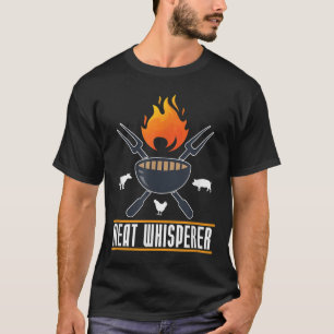 Funny Bbq Chef Kött Whisperer Gift Smoking Grillin T Shirt