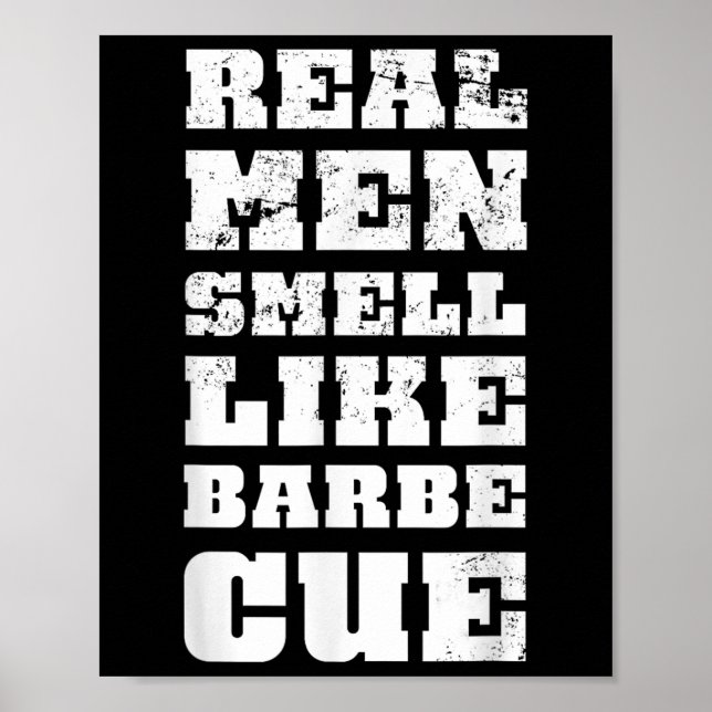 Funny Bbq Chef Rökt Kött Älskare Manar Gift Grilli Poster (Framsidan)