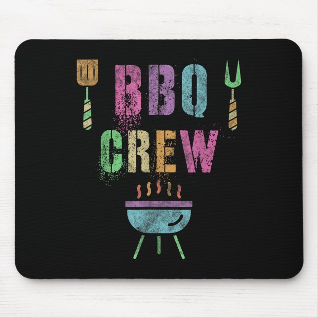 Funny Bbq Crew Grill Chef Cook Squad Cooking Summe Musmatta (Framsidan)