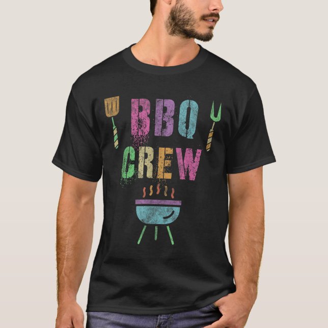 Funny Bbq Crew Grill Chef Cook Squad Cooking Summe T Shirt (Framsida)