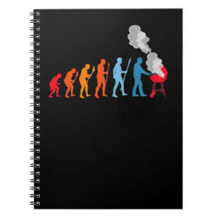 Funny BBQ Evolution Barbecue Grill Kött Grilling Anteckningsbok