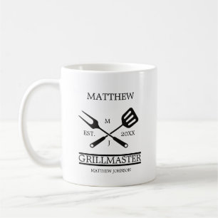 Funny BBQ Grill Master Personlig Barbecue Best Kaffemugg