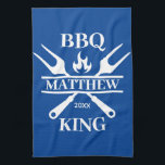 Funny BBQ Grill Master Personlig Barbecue Kung Kökshandduk<br><div class="desc">Funny BBQ Grill Master Personlig Barbecue Best</div>