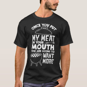 Funny BBQ Grill Smoker My Kött Grill Master-födels T Shirt