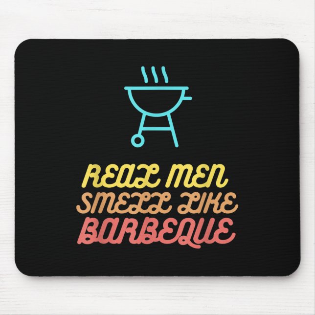 Funny Bbq Grilling Gift Real Manar Smell som Barbe Musmatta (Framsidan)