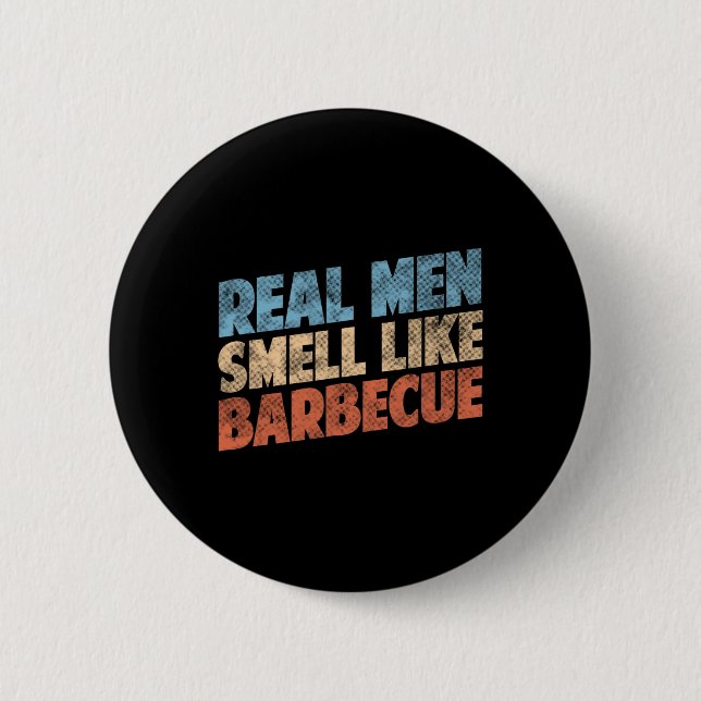Funny Bbq Grilling Lovers Real Men Smell Like Rbec Knapp (Framsida)