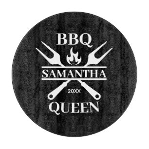 Funny BBQ Personlig Barbecue Queen Apron Cuttin