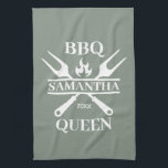 Funny BBQ Personlig Barbecue Queen Kitchen Kökshandduk<br><div class="desc">Funny BBQ Grill Master Personlig Barbecue Best</div>