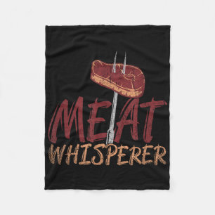 Funny Bbq rökte Kött Steak Gift Idea Barbecue Fleecefilt