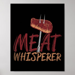 Funny Bbq rökte Kött Steak Gift Idea Barbecue Poster