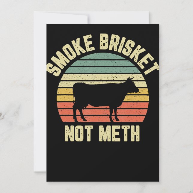 Funny Bbq Smoke Brisket Not Novelty Grills Julkort (Framsida)