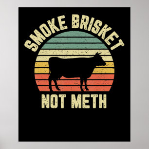 Funny Bbq Smoke Brisket Not Novelty Grills Poster