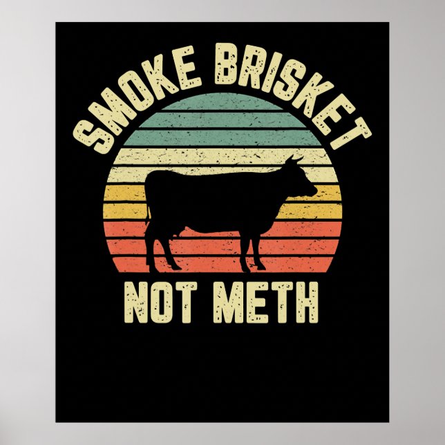 Funny Bbq Smoke Brisket Not Novelty Grills Poster (Framsidan)