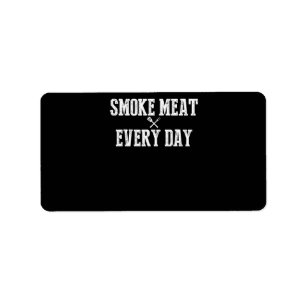 Funny Bbq Smoker Suppory Pitmaster Pappa Grilling Adressetikett