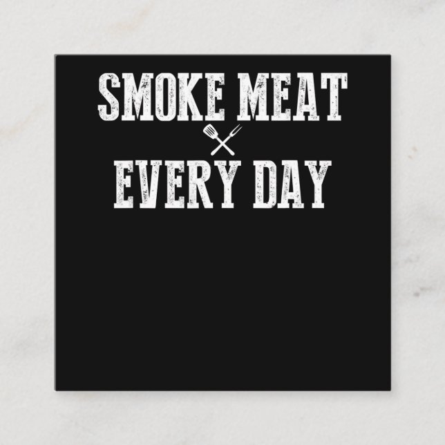 Funny Bbq Smoker Suppory Pitmaster Pappa Grilling Fyrkantigt Visitkort (Framsida)