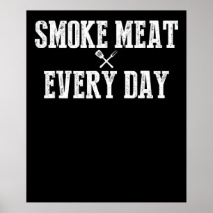 Funny Bbq Smoker Suppory Pitmaster Pappa Grilling Poster