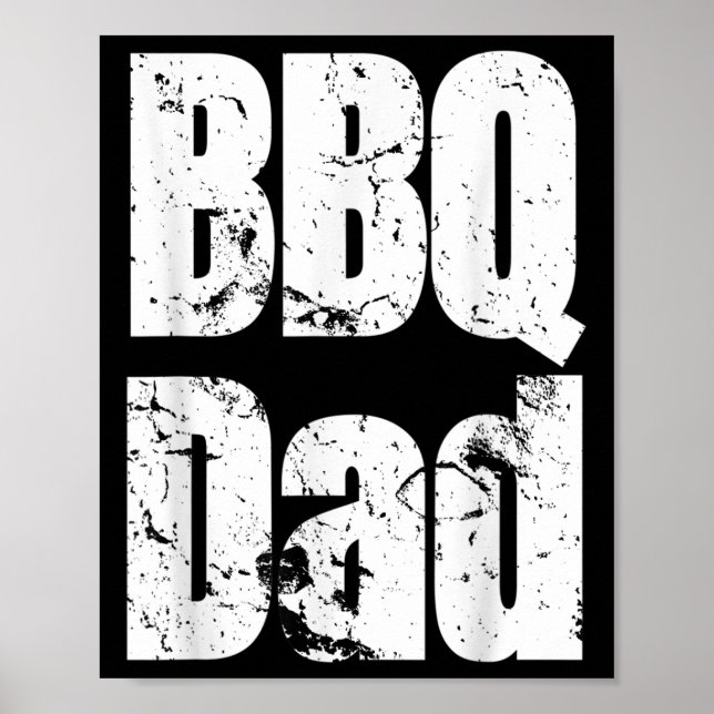 Funny Bbq Smoker Suppory Pitmaster Pappa Grilling Poster (Framsidan)