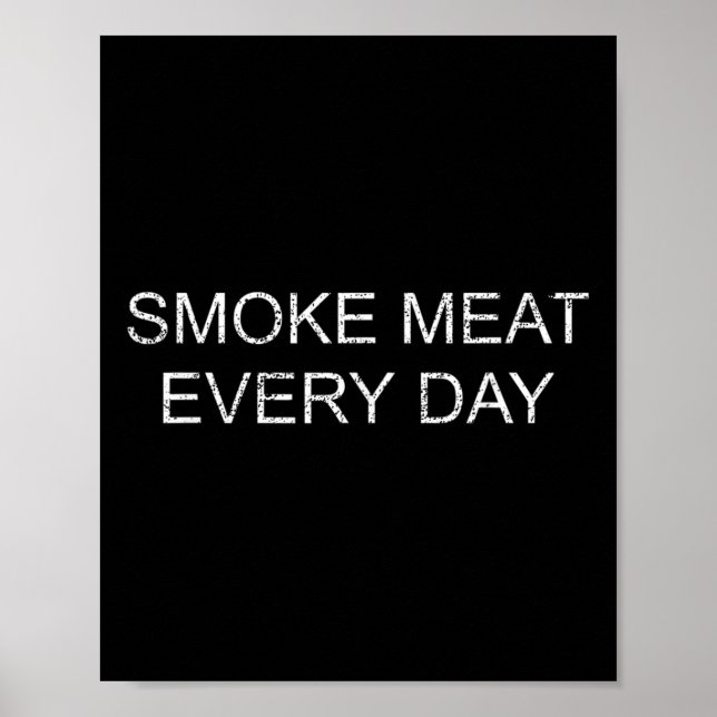 Funny Bbq Smoker Suppory Pitmaster Pappa Grilling Poster (Framsidan)