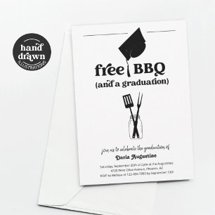 Funny BBQ-Studentfest Inbjudningar