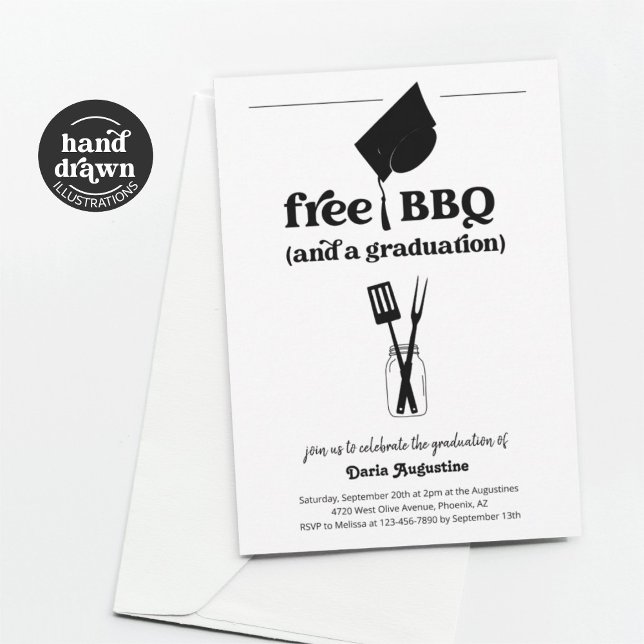 Funny BBQ-Studentfest Inbjudningar (Skapare uppladdad)