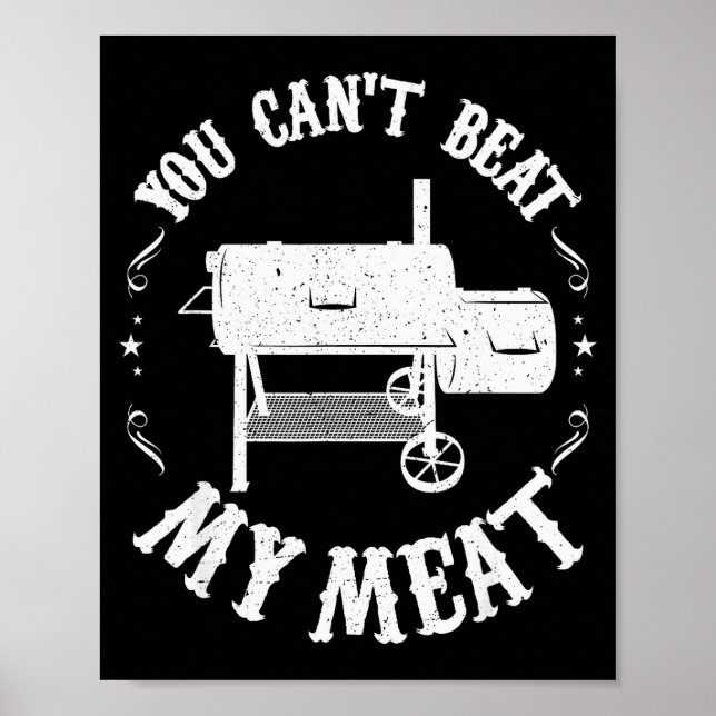 Funny Bbq T Reverse Flow Smoker Accessory Dad Gril Poster (Framsidan)