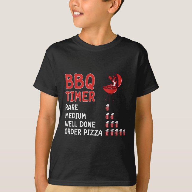 Funny Bbq Timer Barbecue Grill Grilling Dri T Shirt (Framsida)