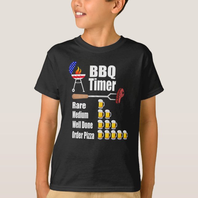 Funny Bbq Timer - Barbecue Grill Grilling Gift T Shirt (Framsida)