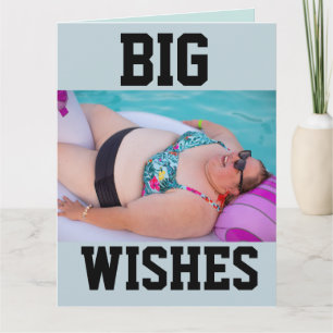 FUNNY BBW BIG GIRL BATHAUTY BIRTHDAY CARD KORT