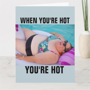 FUNNY BBW BIG GIRL BATHAUTY BIRTHDAY CARD KORT