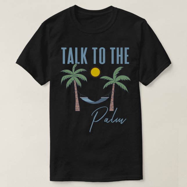 Funny Beach Vacation Palm Design T Shirt (Design framsida)