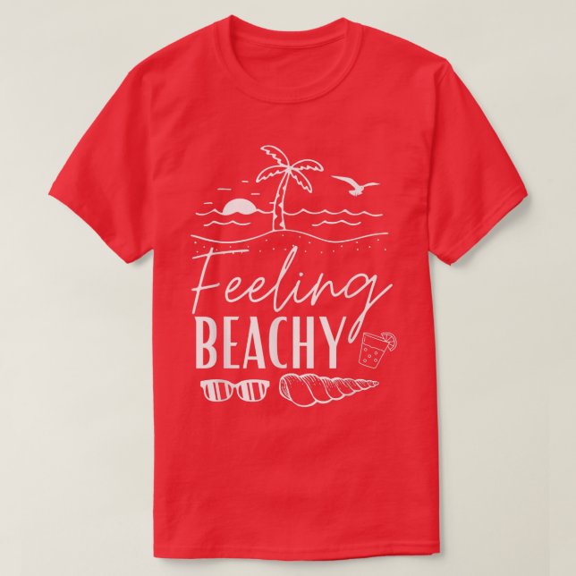 Funny Beachy Vacation on the Beach Womens Summer  T Shirt (Design framsida)