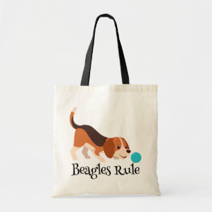 Funny Beagle Älskare ger Tecknad Puppy Hund älskar Tygkasse