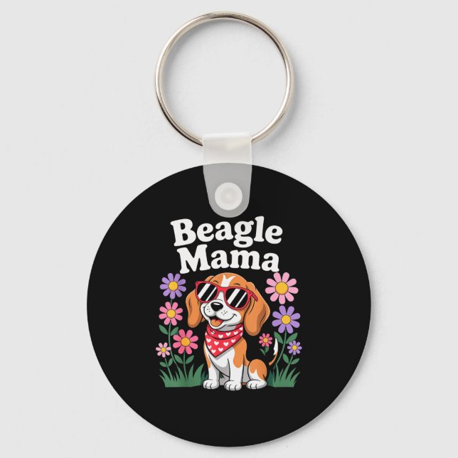 Funny Beagle Art For Women Girls Mom Beagle Dog Lo Nyckelring (Framsida)
