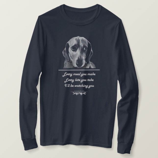 Funny Beagle Begging T-Shirt (Design framsida)