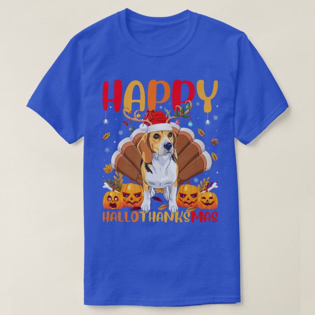 Funny Beagle Hund älskare Lycklig Beagle HelloTack T Shirt (Design framsida)