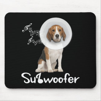 Funny Beagle Hund älskare Sub-Woofer Gift Musmatta