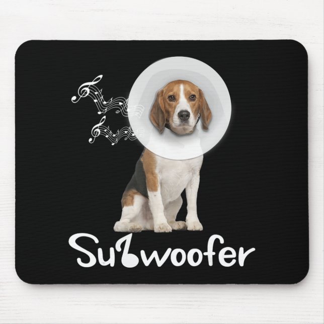 Funny Beagle Hund älskare Sub-Woofer Gift Musmatta (Framsidan)