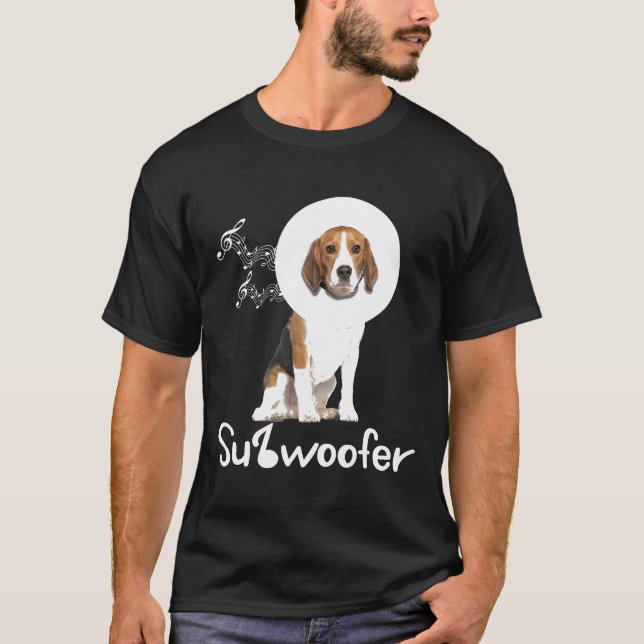 Funny Beagle Hund älskare Sub-Woofer Gift T Shirt (Framsida)