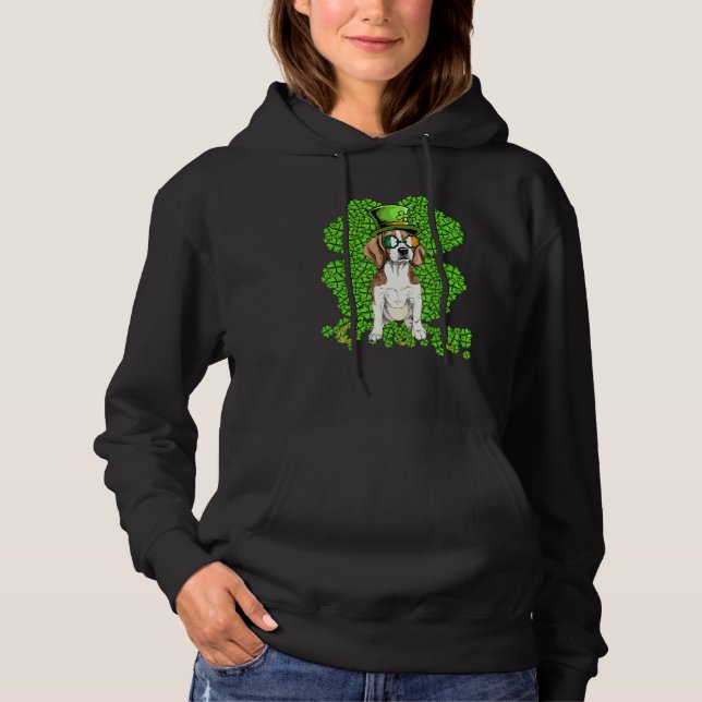 Funny Beagle Hund Shamrock St patricks day T Shirt (Framsida)