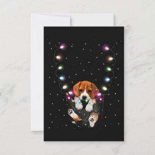 Funny Beagle i julgåva från Pocket Santa Julafton OSA Kort
