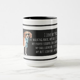 Funny Beagle Kärlek mitt Pappa Hund älskare Mugg